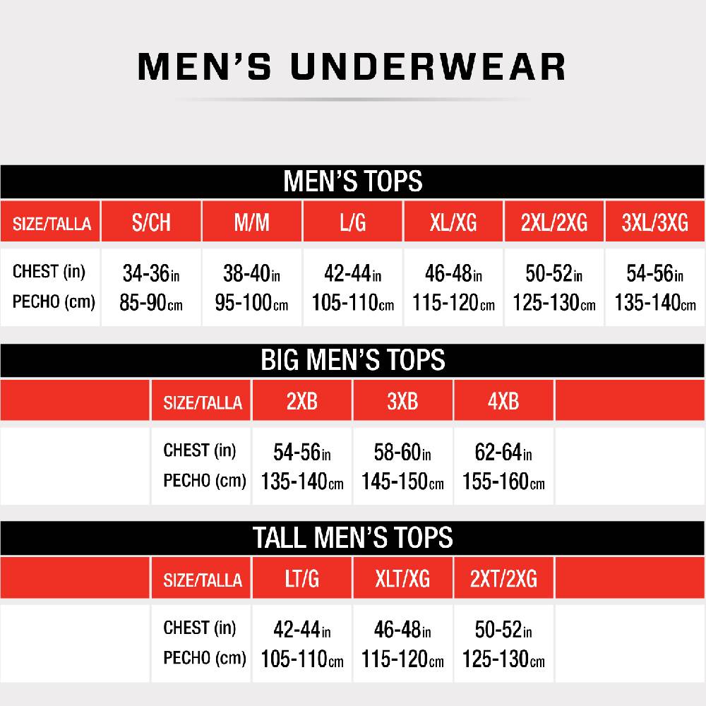 Product size chart or measurement diagram