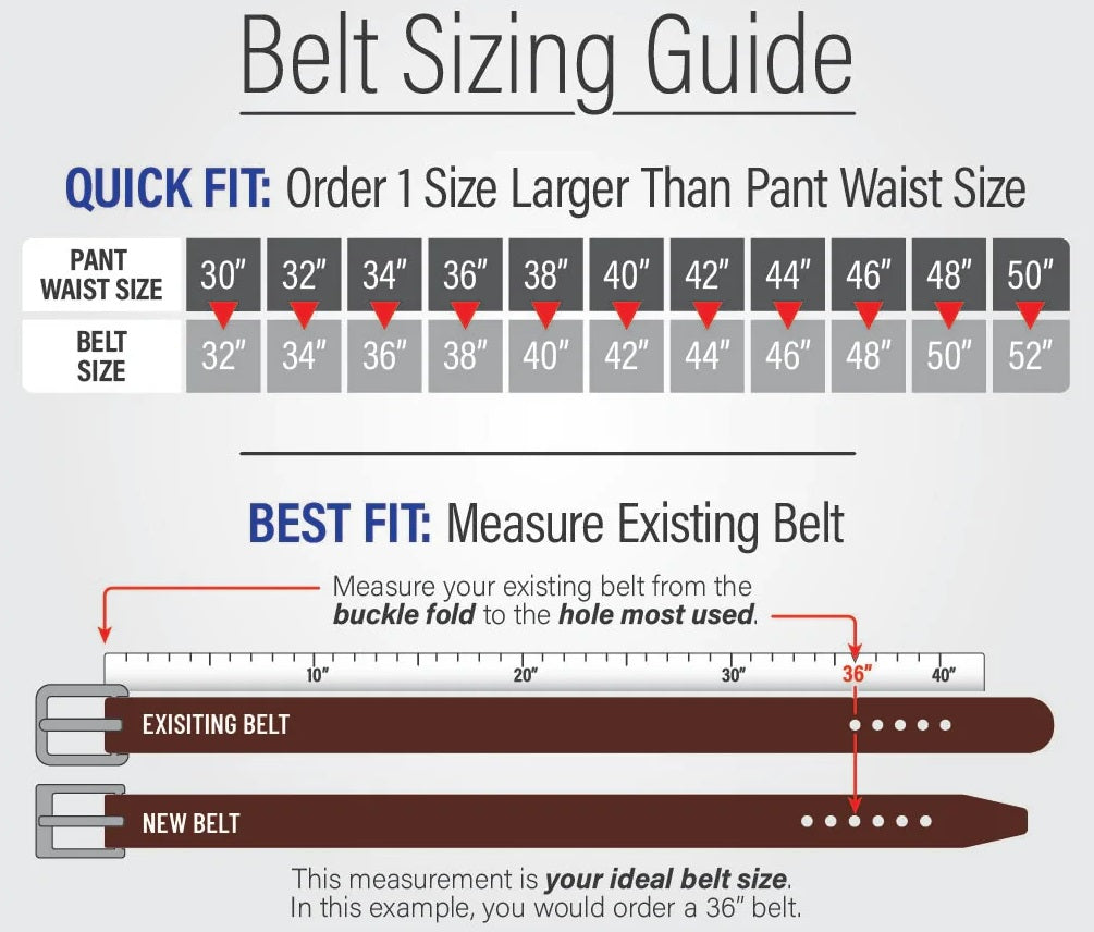 Product size chart or measurement diagram