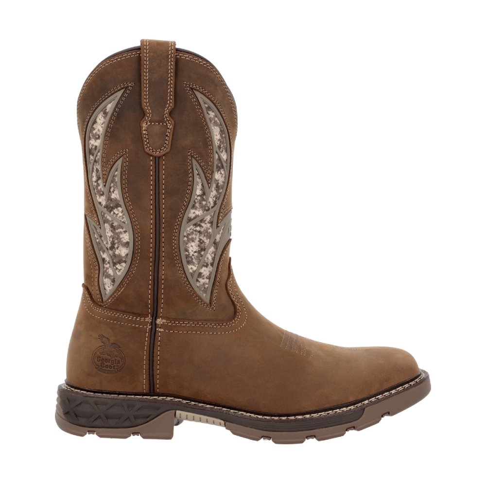 Georgia Carbo-Tec FLX 11 Inch Slip Resistant Pull On Soft Toe Work