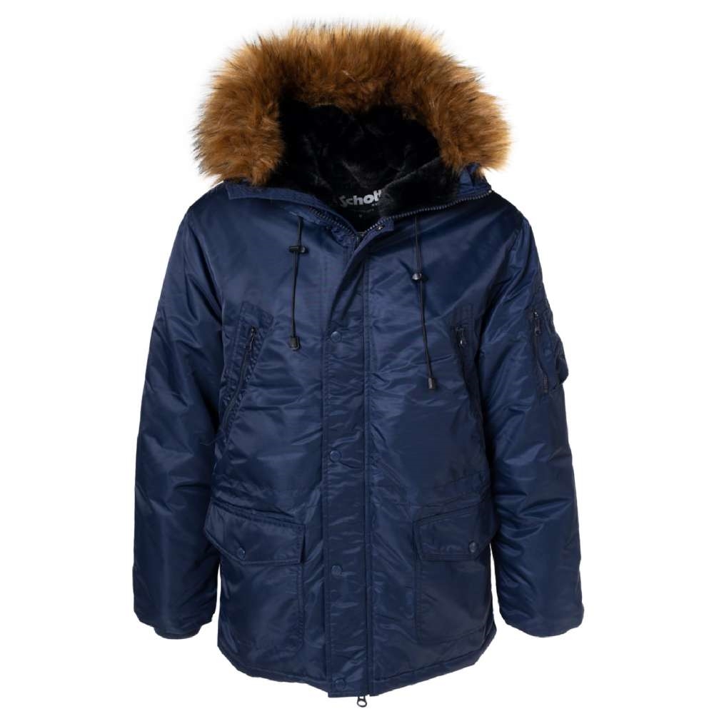 Schott Nylon Flight Satin N-3B Parka Jacket 9238